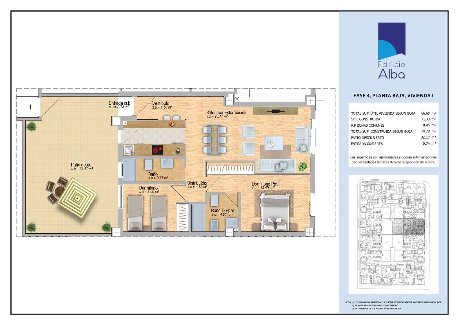 PHASE 4 - GEBÄUDE ALBA - ERDE I - MIT PATIO VON 32,17 M2