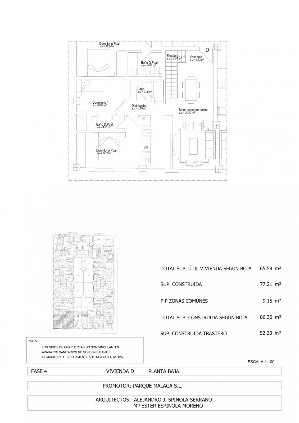 4ª FASE - EDIFICIO ALBA - BAJO D - CON SÓTANO DE 52,20 M2